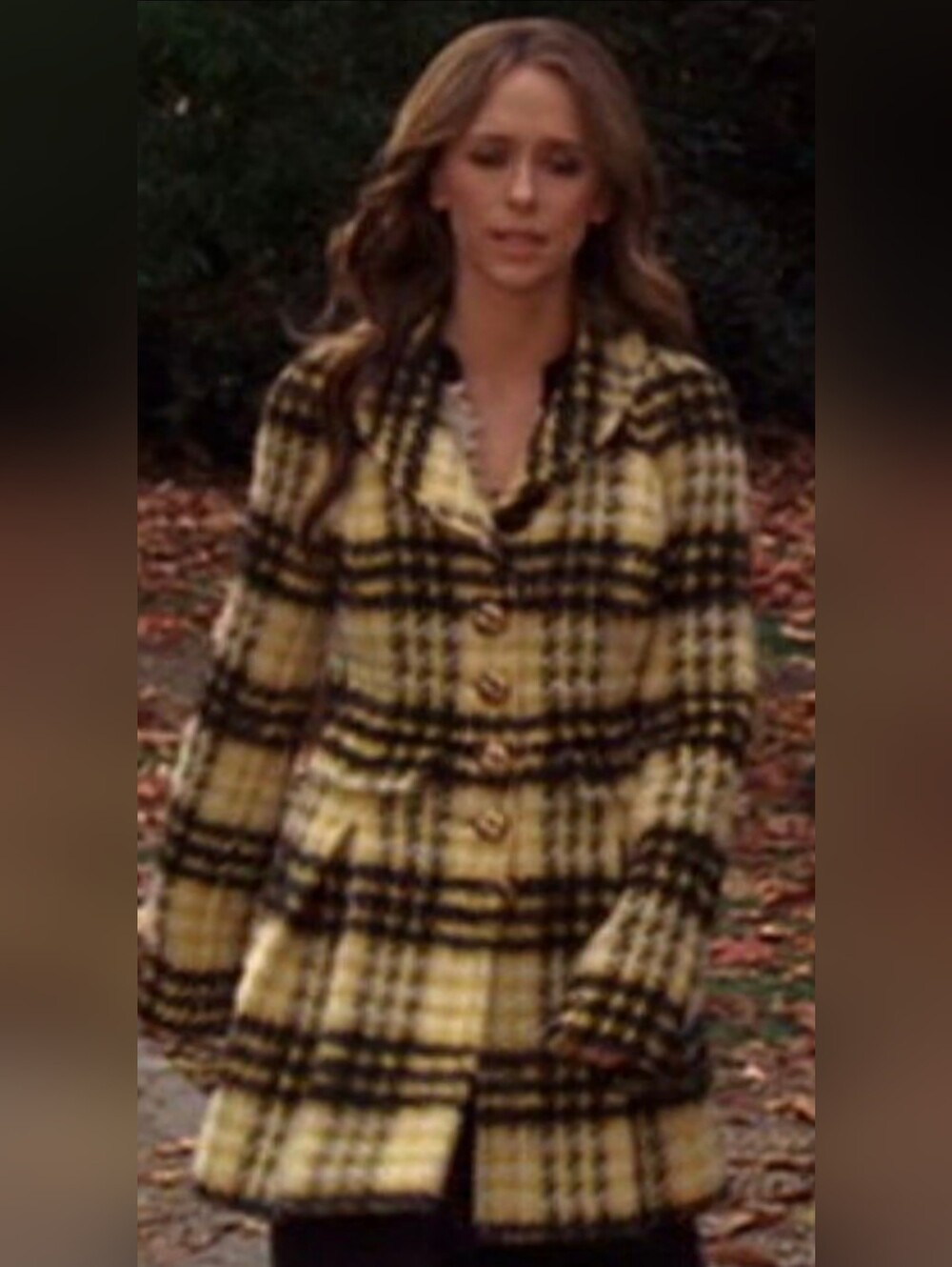 Juicy Couture 💖 Yellow and Black Plaid Wool Peacoat with Gold Buttons P